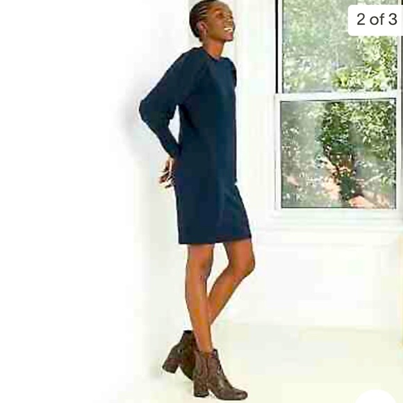 NWOT A New Day Blue Puff Sleeve Sweater Dress XS - Picture 2 of 7